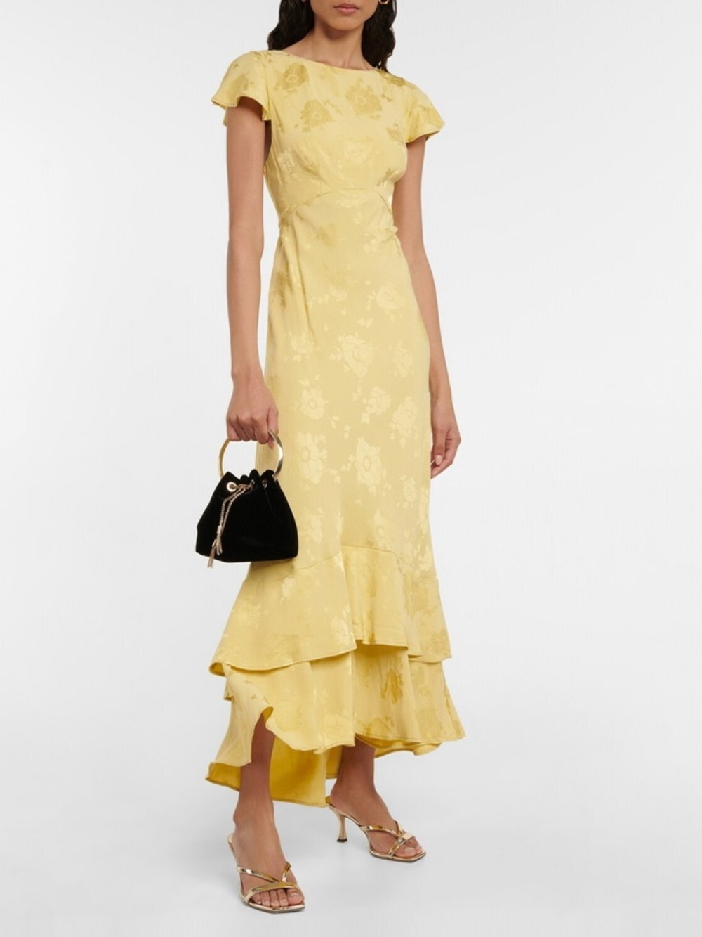 Rixo Liberty floral jacquard midi dress